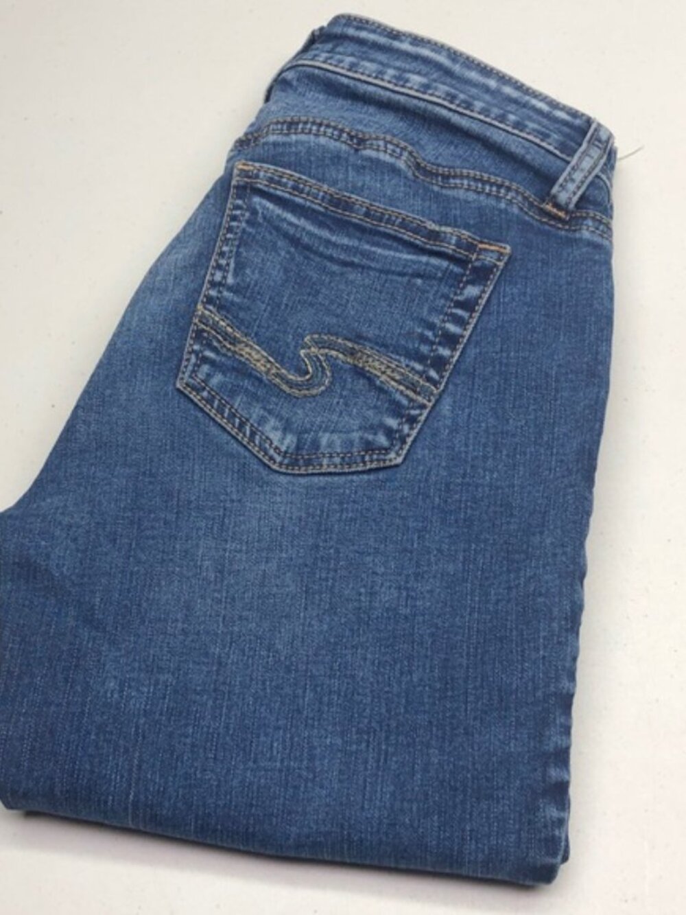 LIKE NEW SILVER ELYSE SLIM BOOT JEANS 25x33 ⭐️
